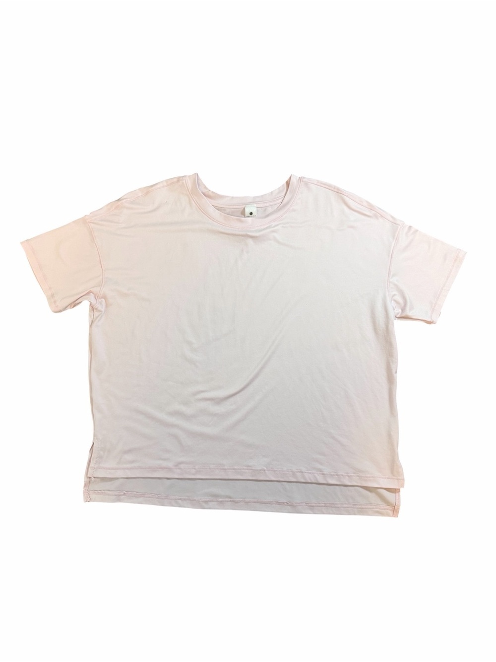 Yogalicious Light Pink Boxy Crew Neck Tee - size XS